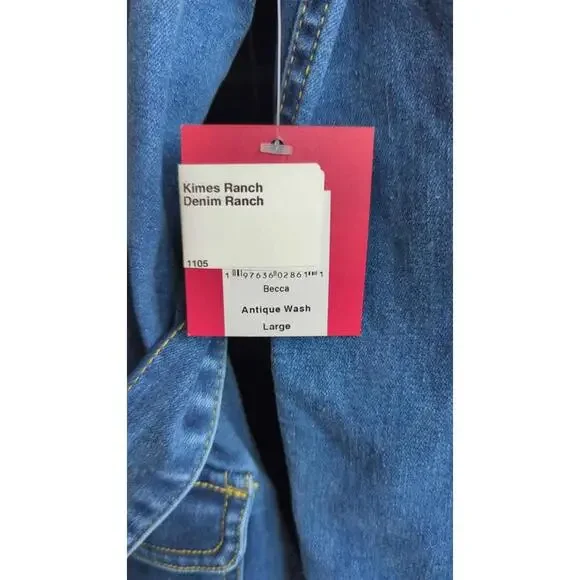 Kimes Ranch Becca Denim Shacket Jacket Large - Picture 4 of 4